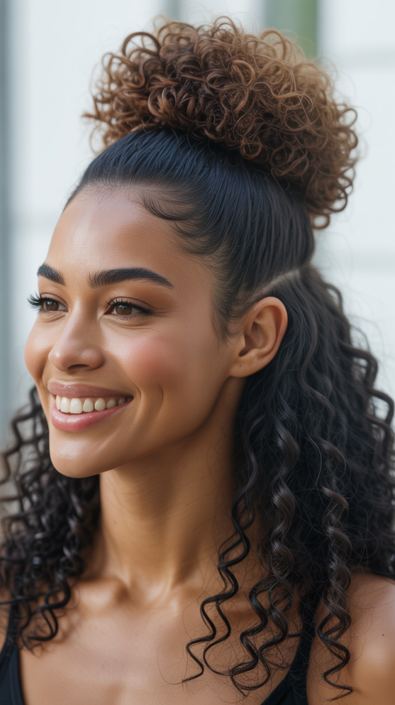 Puff Hawk with Curly Ends