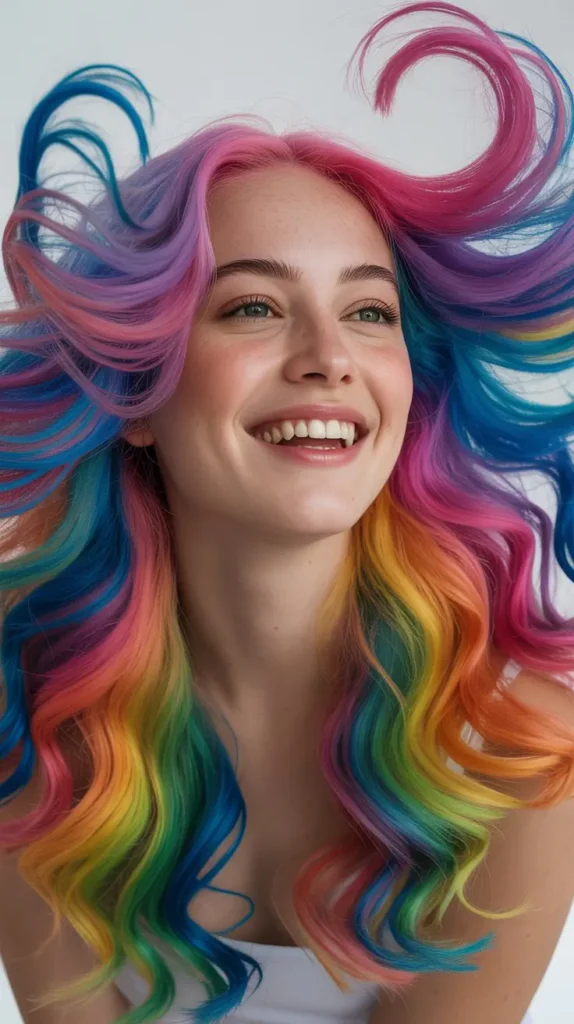 Artistic Rainbow Swirls