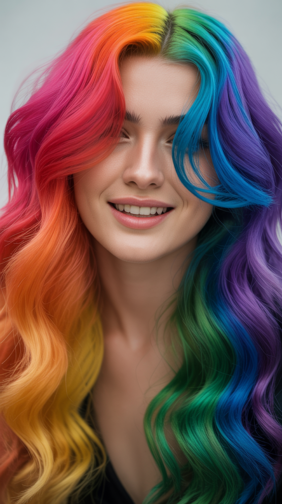 Split Rainbow Hair