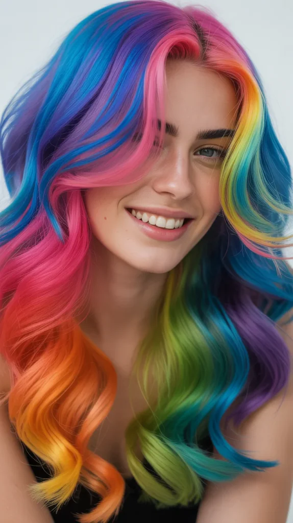 Celebrity-Inspired Rainbow Hair (Billie Eilish, Doja Cat, etc.)