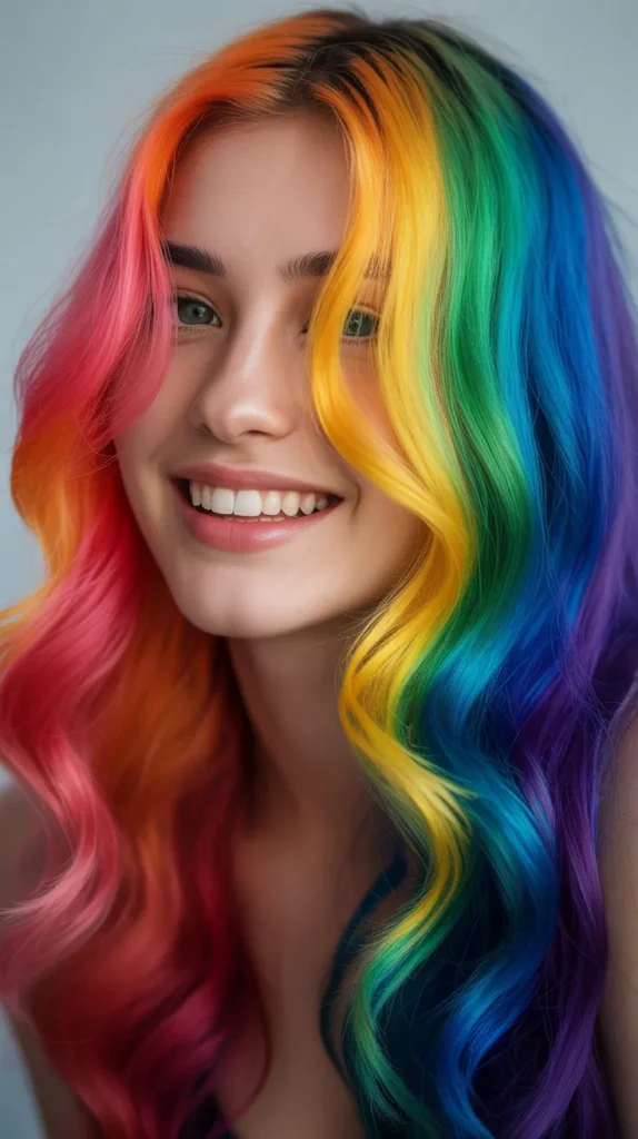 Red-to-Violet Rainbow Flame