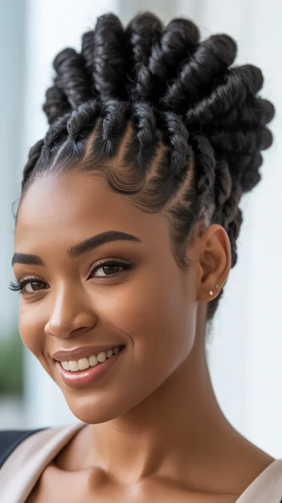 Two-Strand Flat Twist Updo