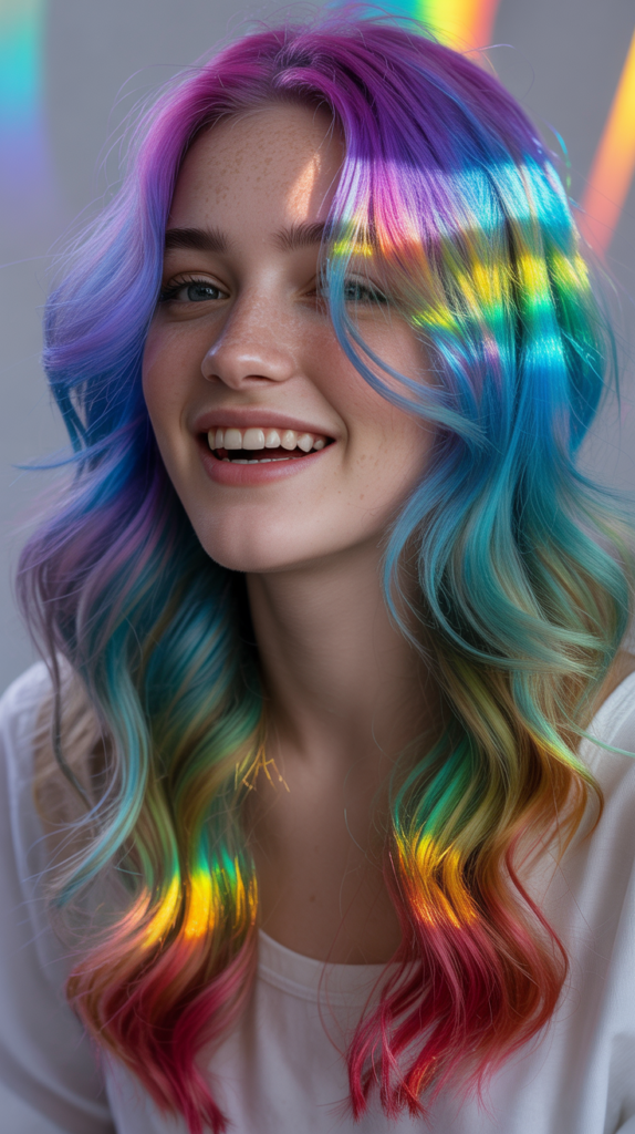 Holographic Rainbow Hair