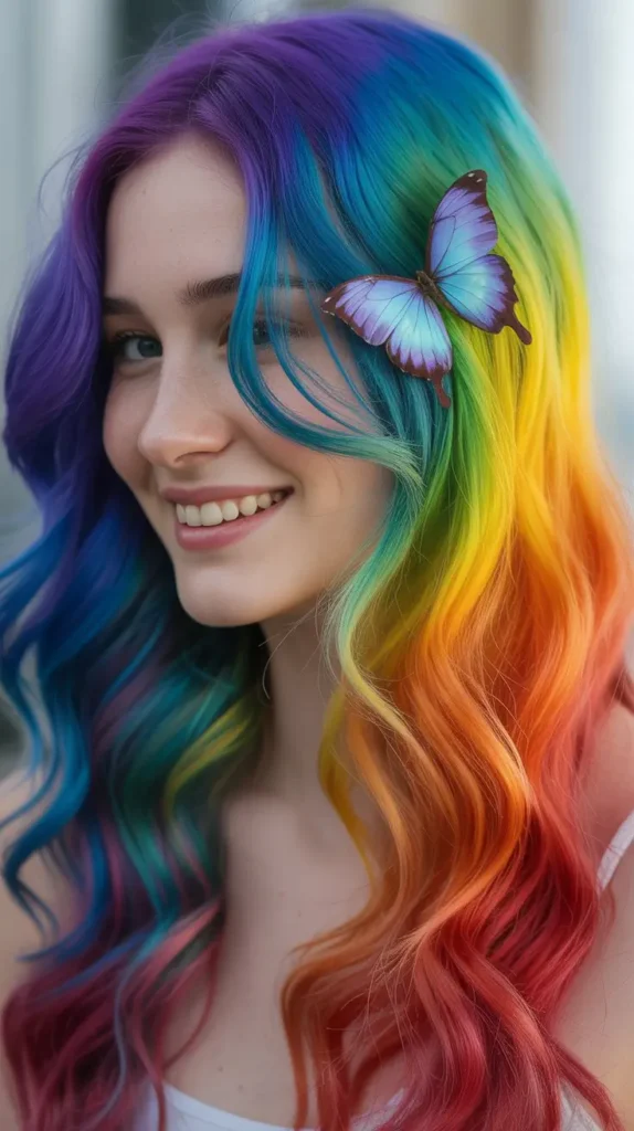 Rainbow Butterfly Hair