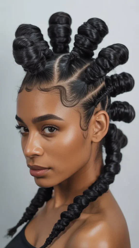 Bantu Knot Mohawk