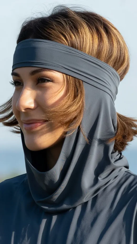 Headband Over Curtain Bangs