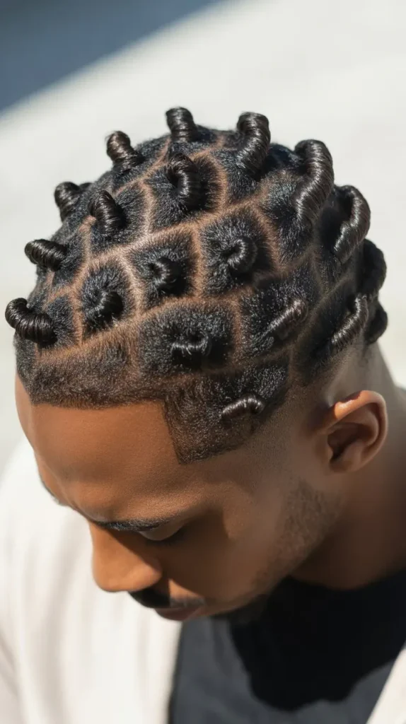 Short Twists Afro Puff