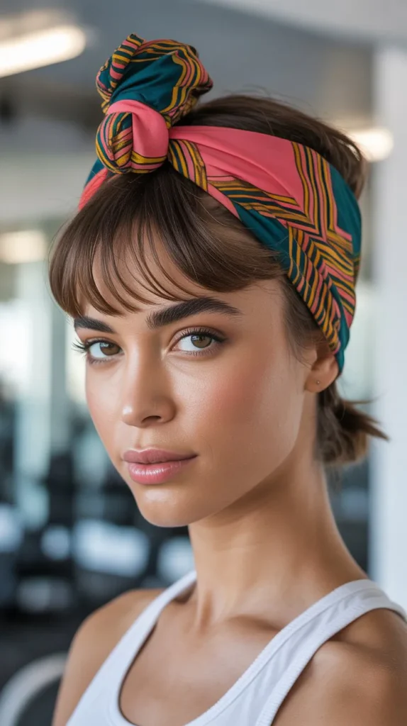 Faux Bangs with Headwrap