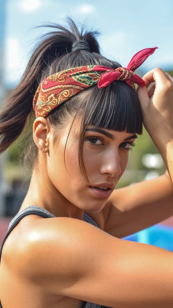 Bangs and Bandana Combo