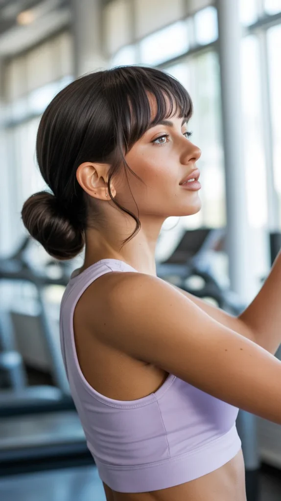 Low Puff with Swept Bangs
