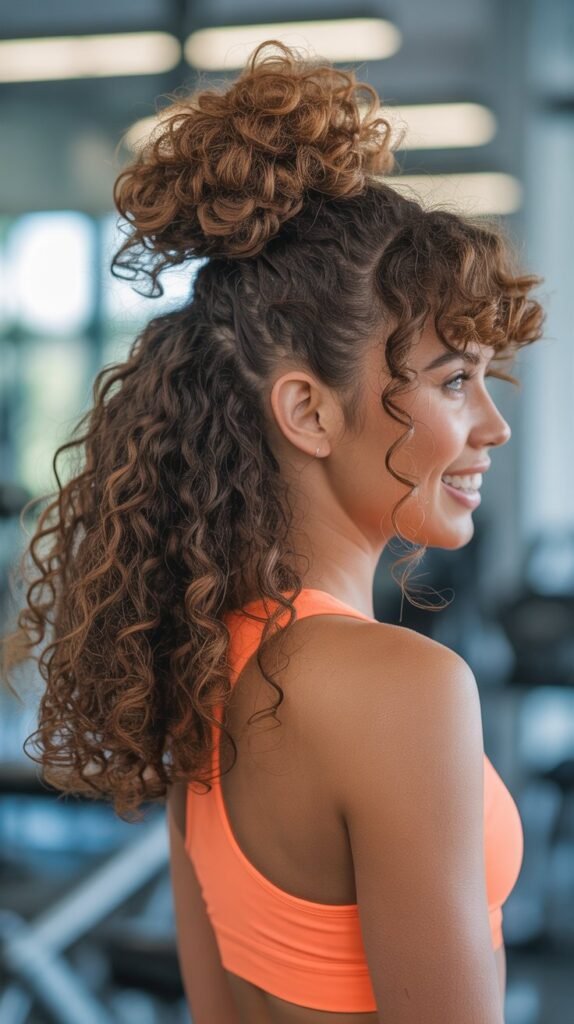 Half Up, Half Down with Bun