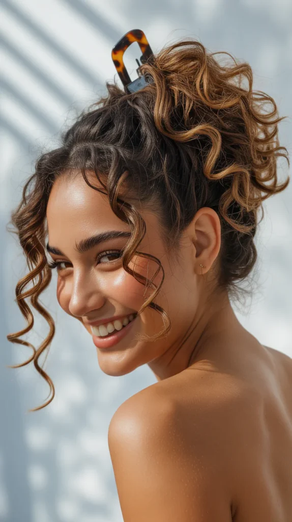 Loose Pineapple with Claw Clip