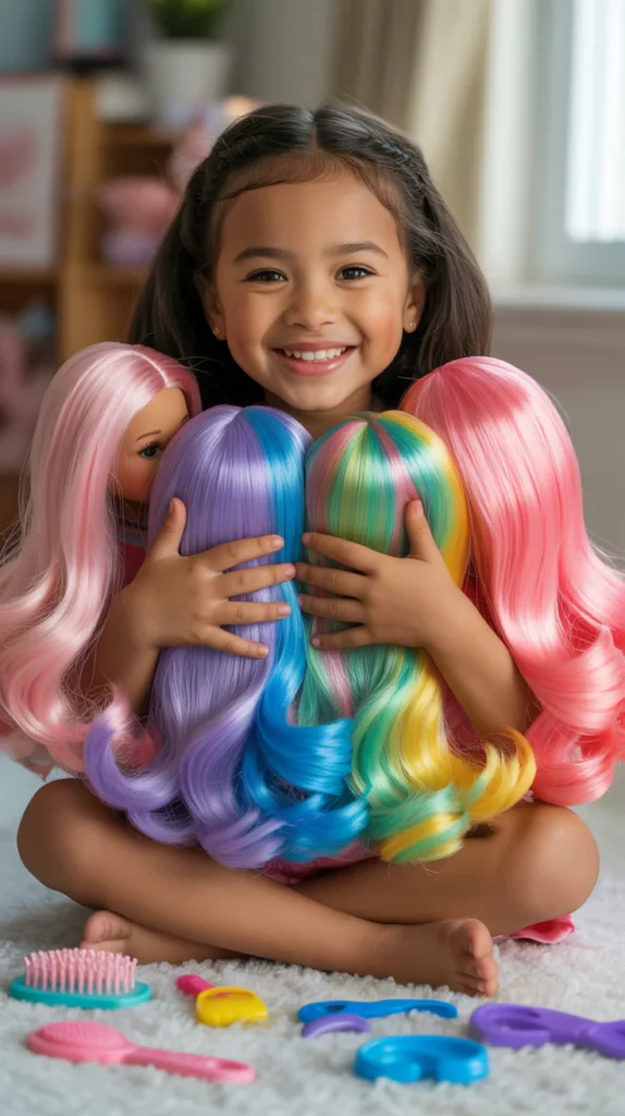 Try These Fun Rainbow Hair Doll Looks