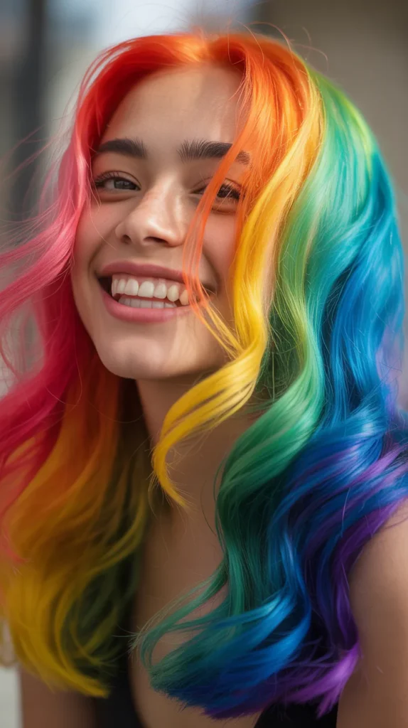 Apply the Rainbow Hair Color Gacha-Style