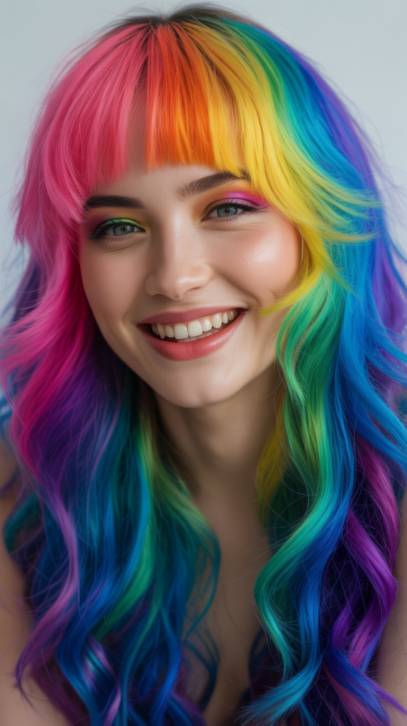  Rainbow Bangs