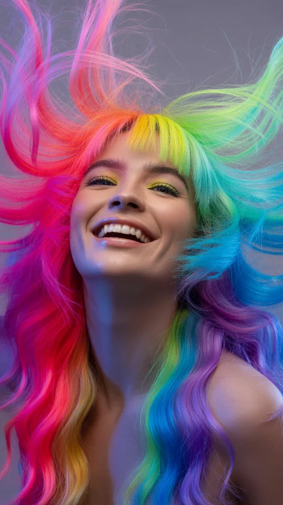 Neon Rainbow Explosion