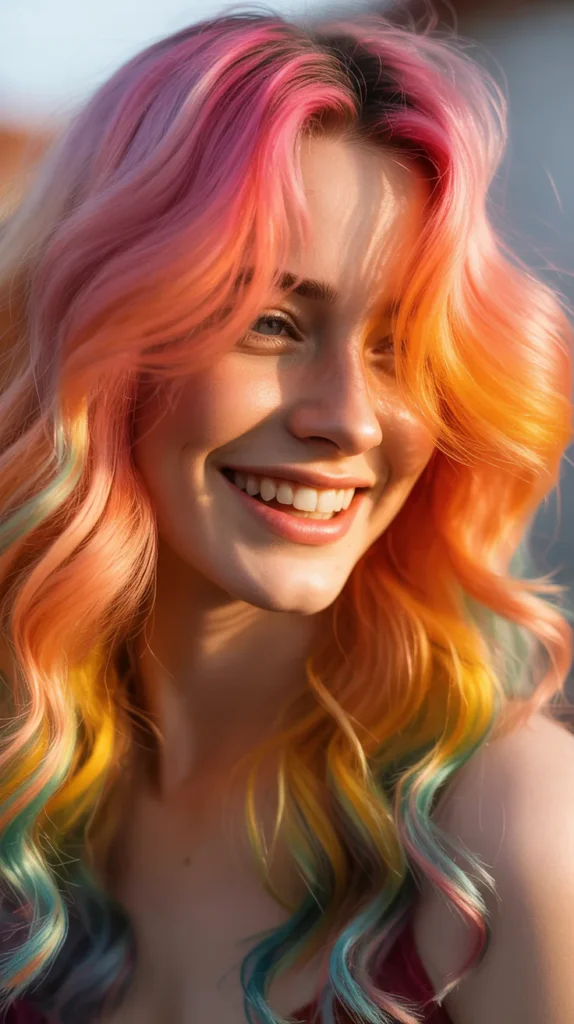 Sunset Rainbow Hair