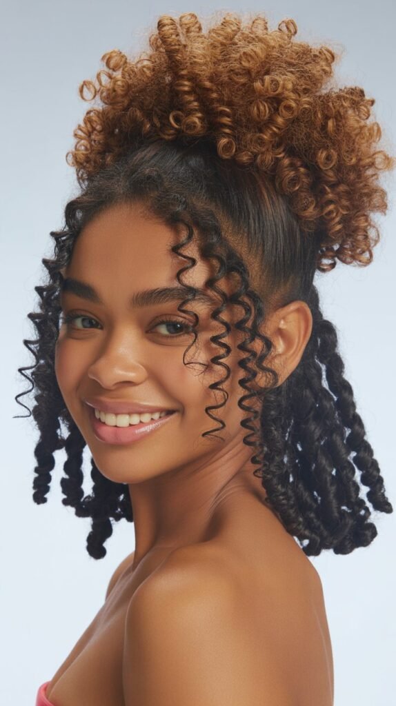 Afro Puff With Twist-Out Ends