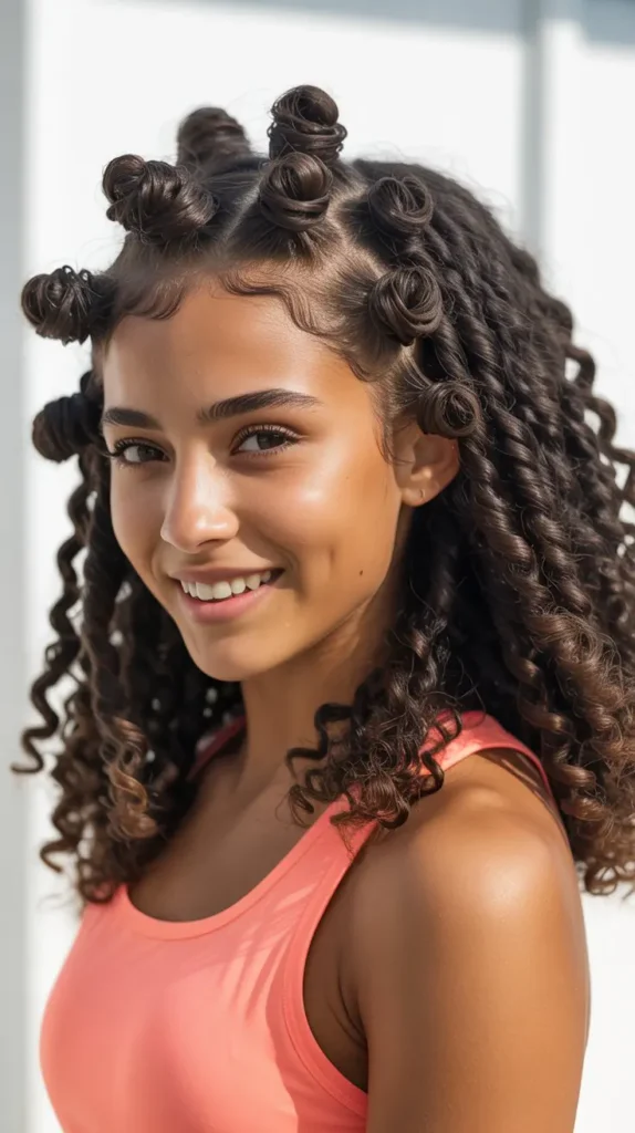 Bantu Knots Front, Twist-Out Back