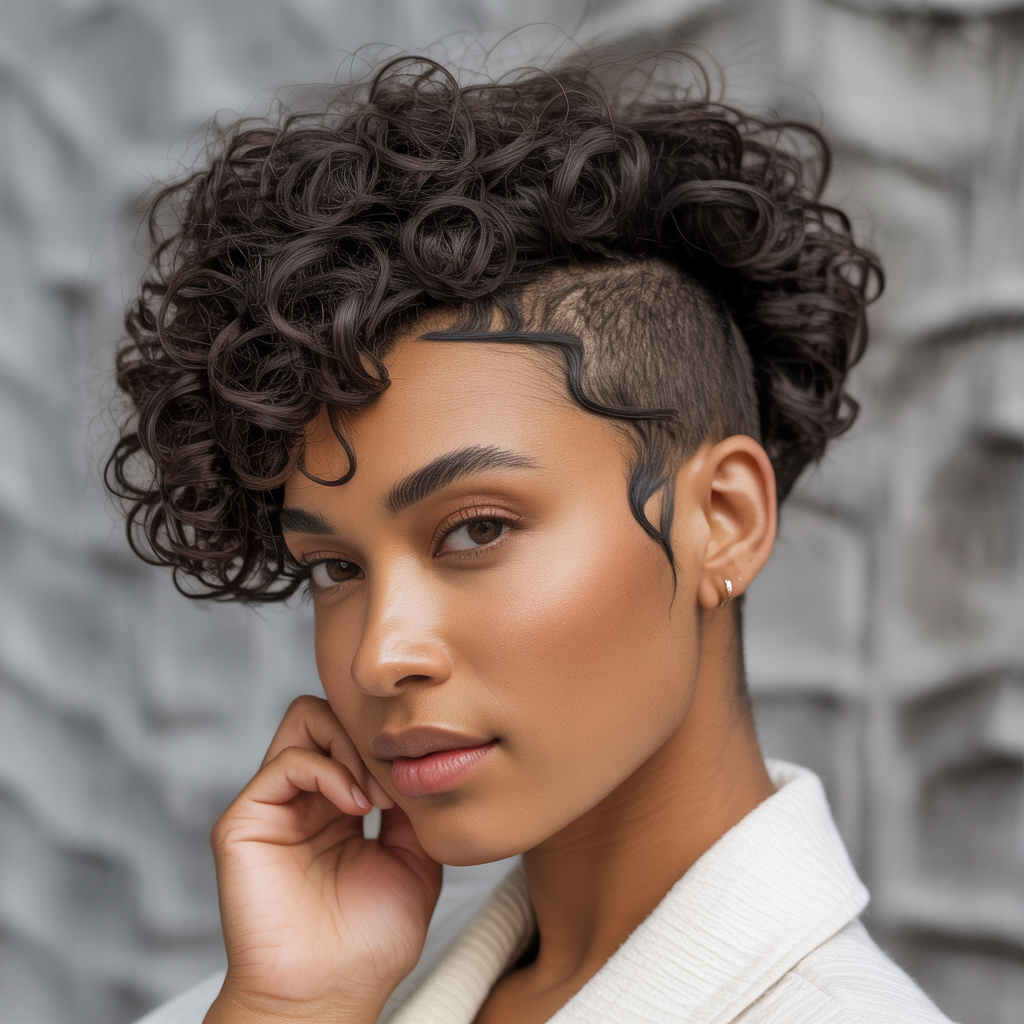 Tapered Cut with Defined Curls