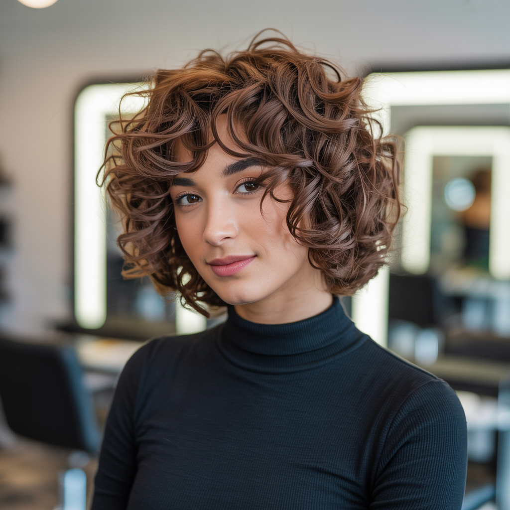 Curly Textured Lob
