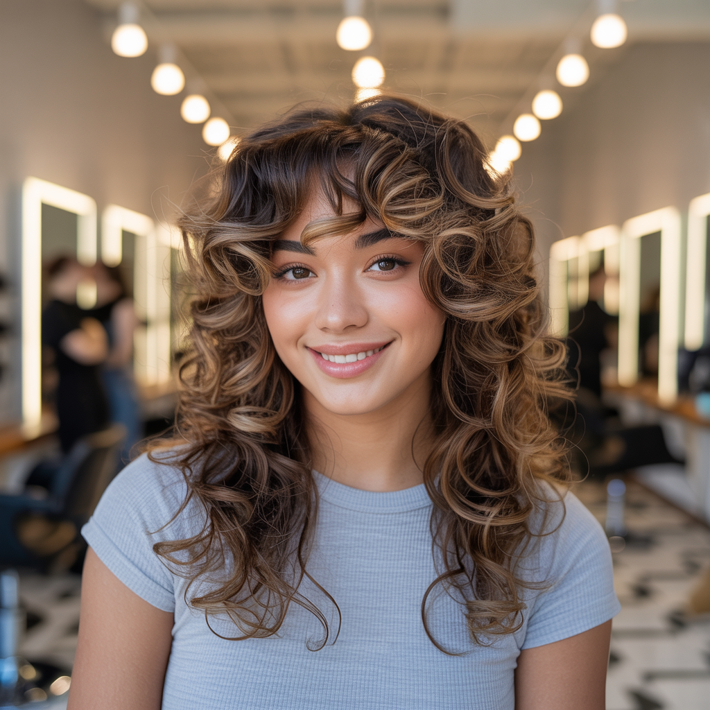 Tutorial for Curly Butterfly Haircuts