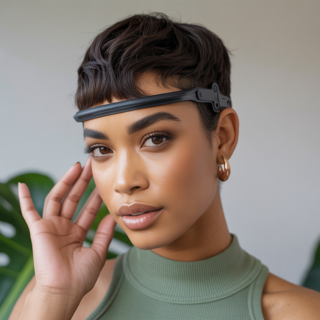 Short Crop with Clip-In Bangs