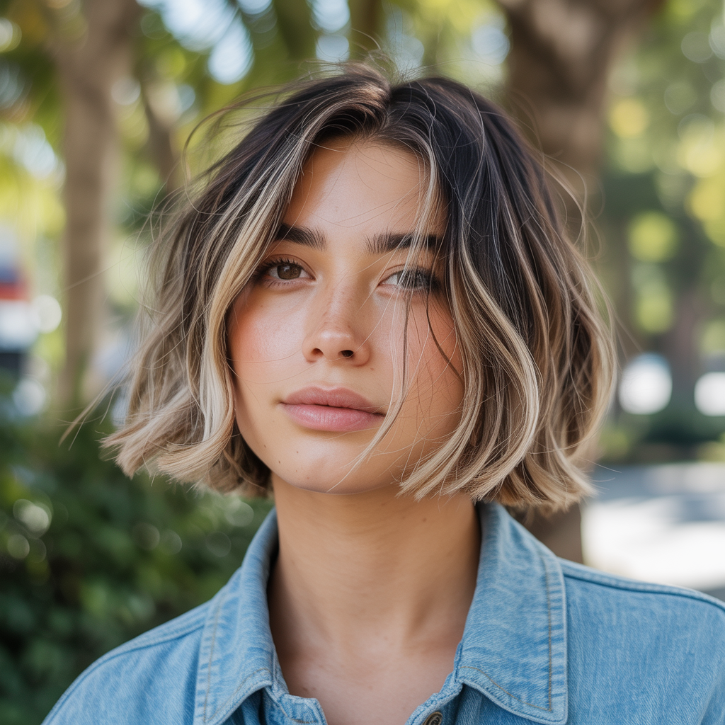 Shoulder-Length Choppy Bob