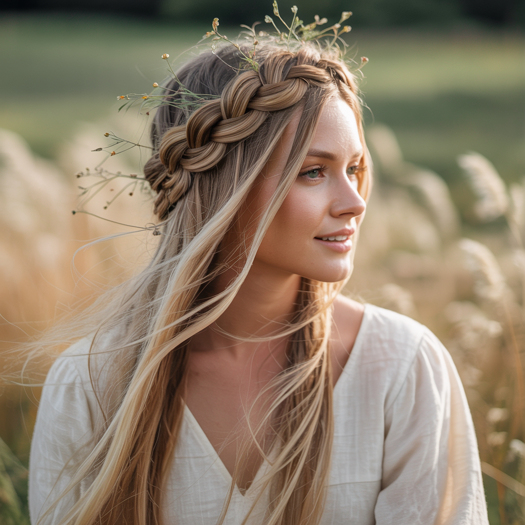 Bohemian Crown Braid: Regal & Free-Spirited