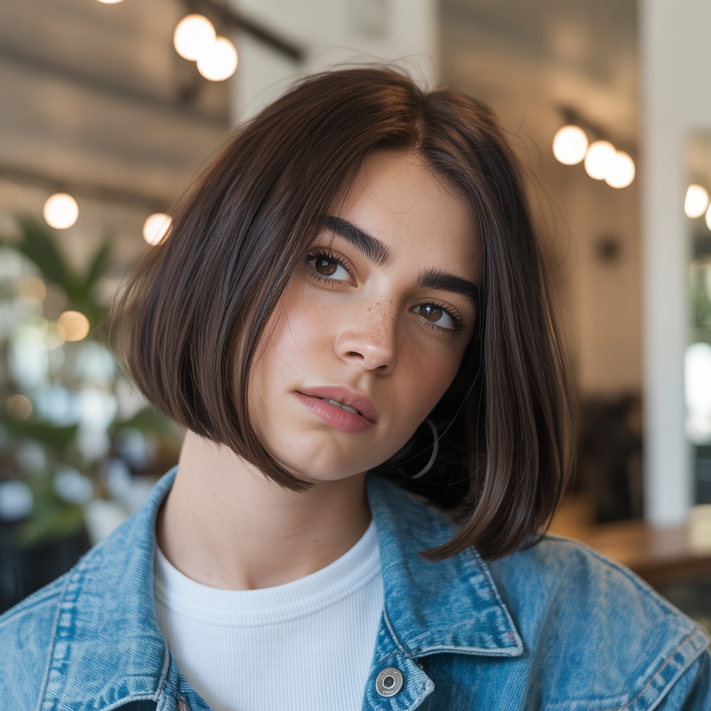 Sleek and Straight Choppy Bob