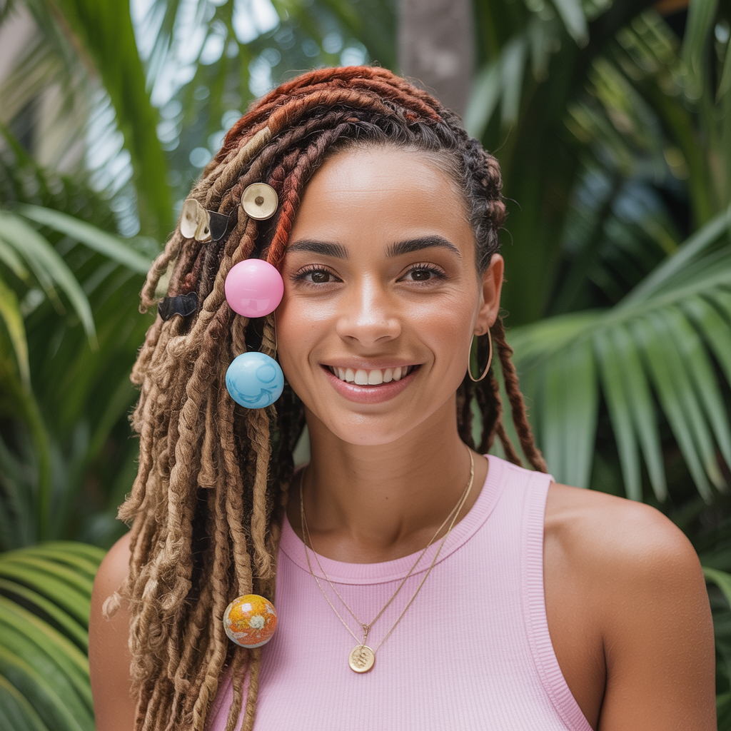 Headwrap with Curly Bangs