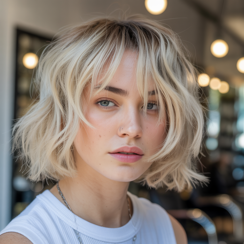 Choppy Bob with Baby Bangs