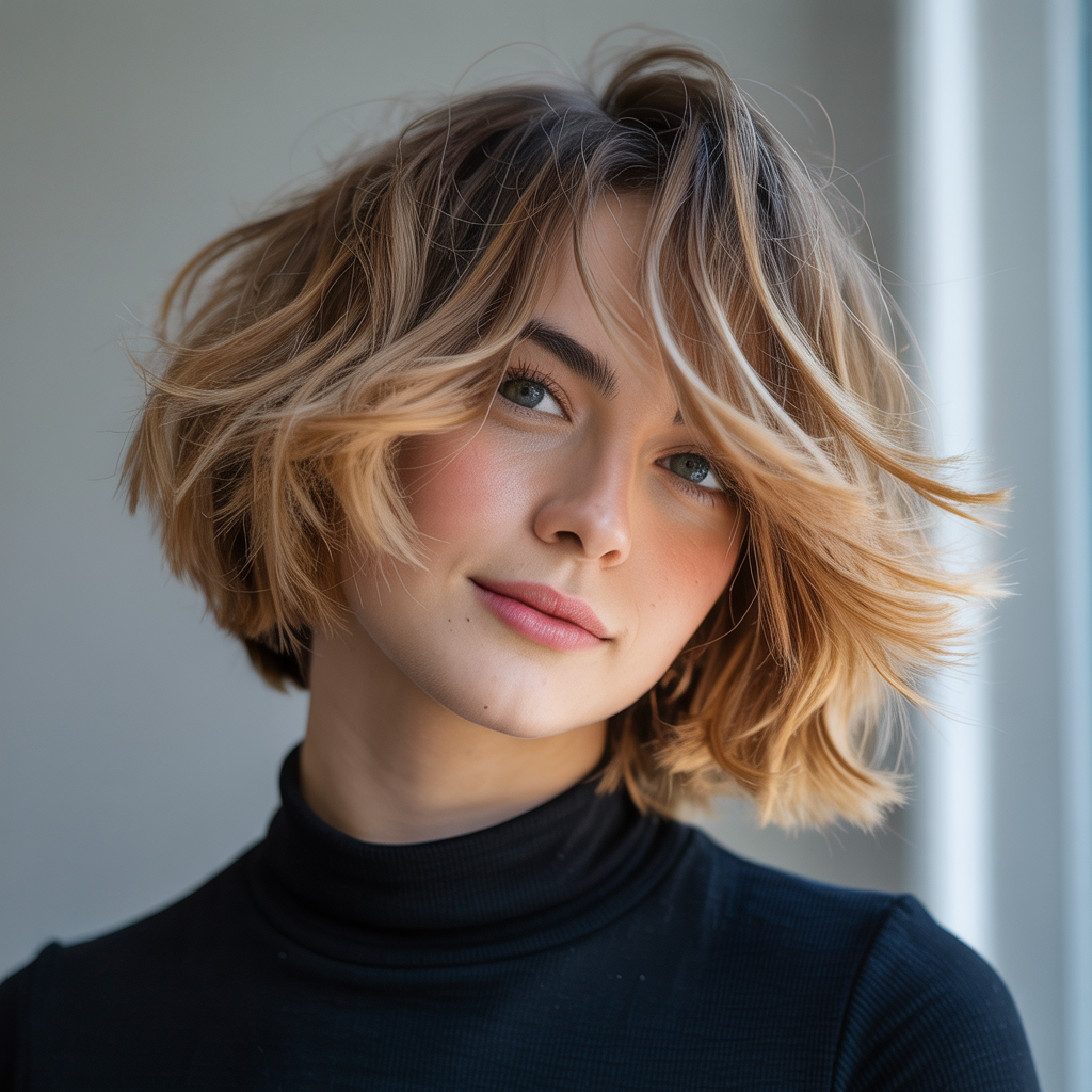 Feathered Choppy Bob