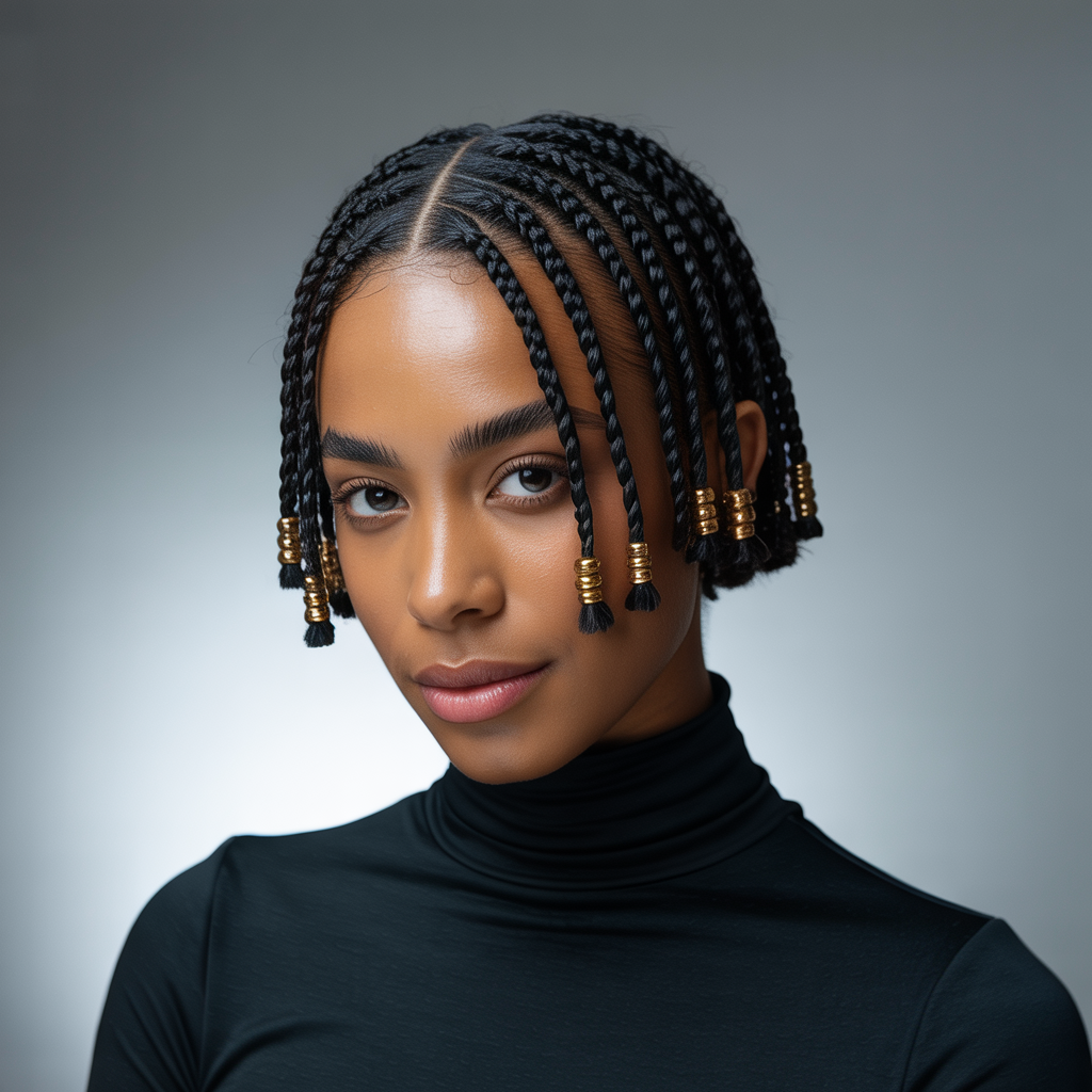 Cornrowed Front with Short Back