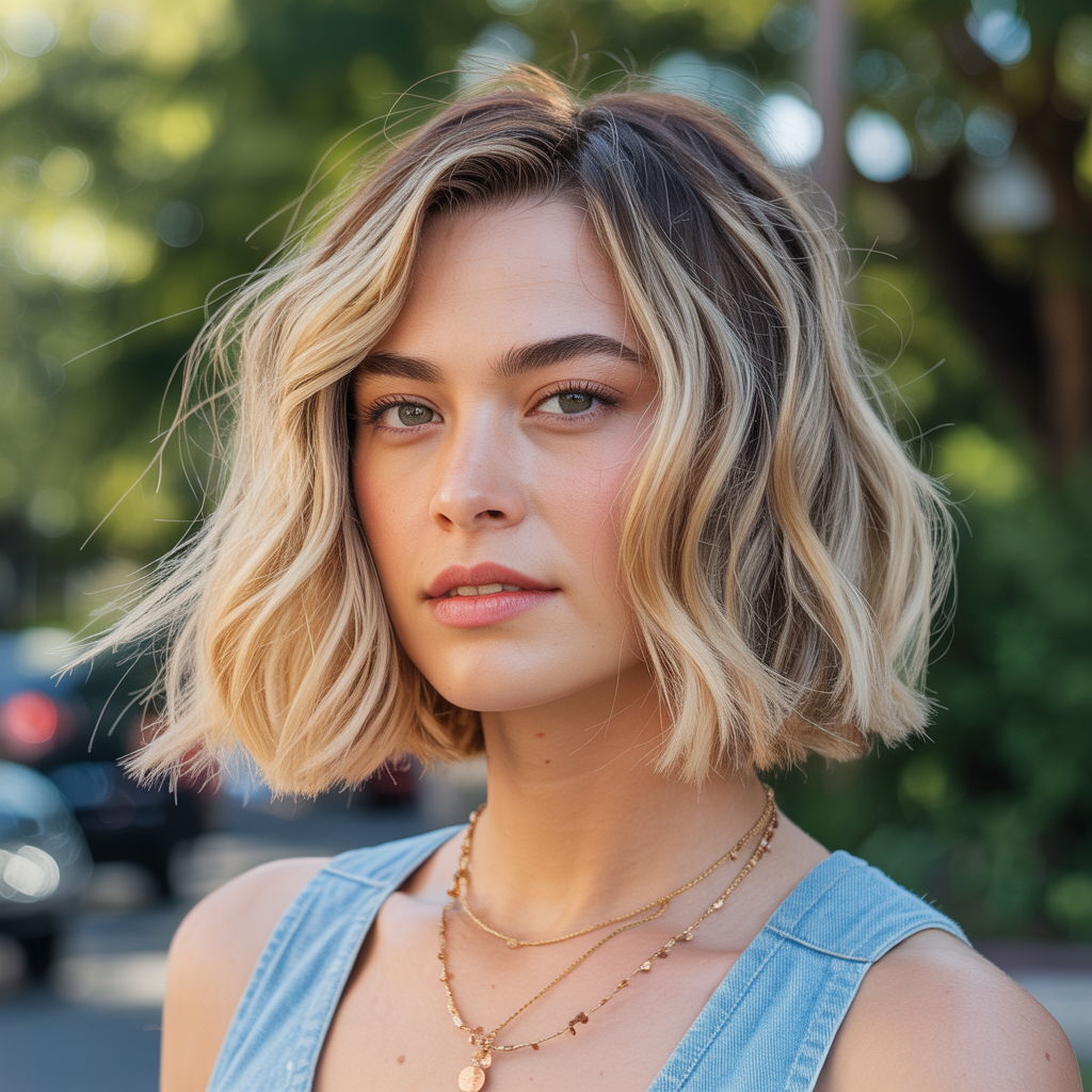 Textured Mid-Length Bob