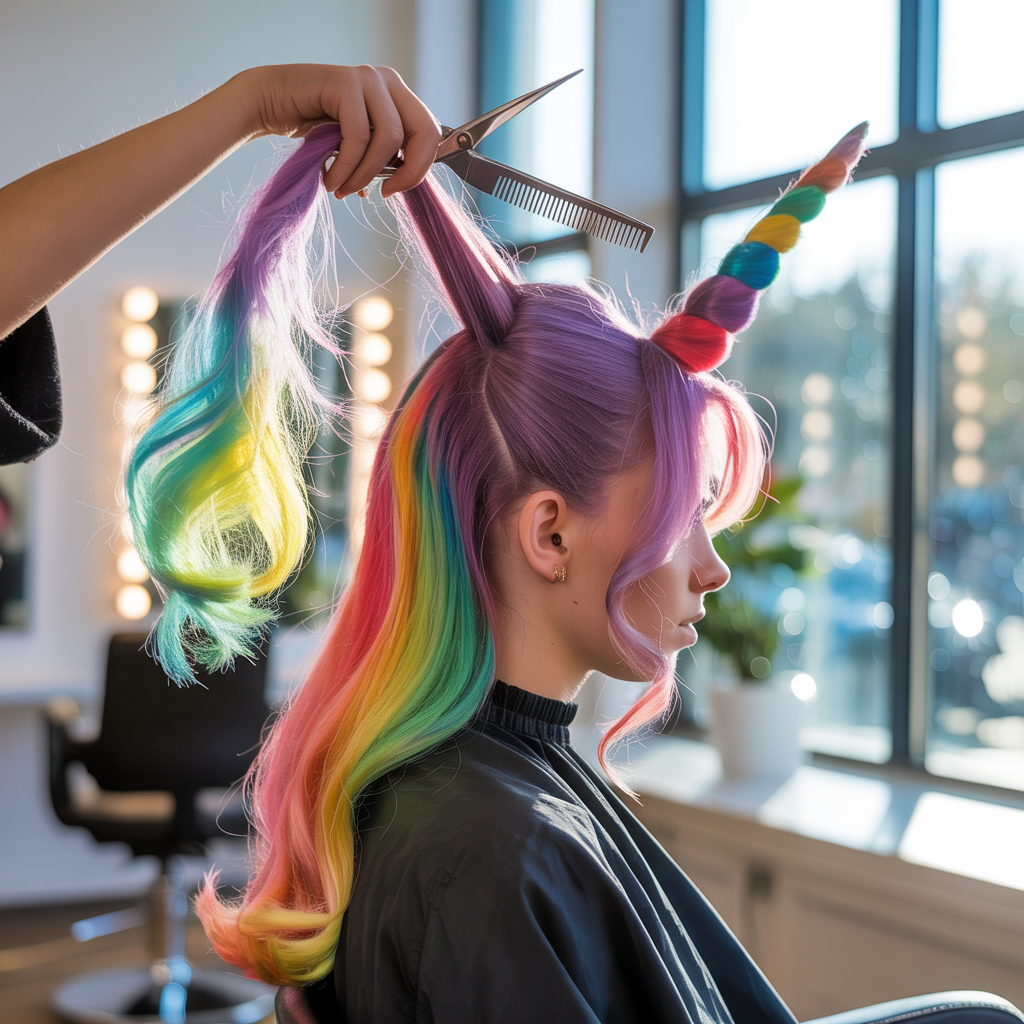 Cutting the "Unicorn" Ponytail