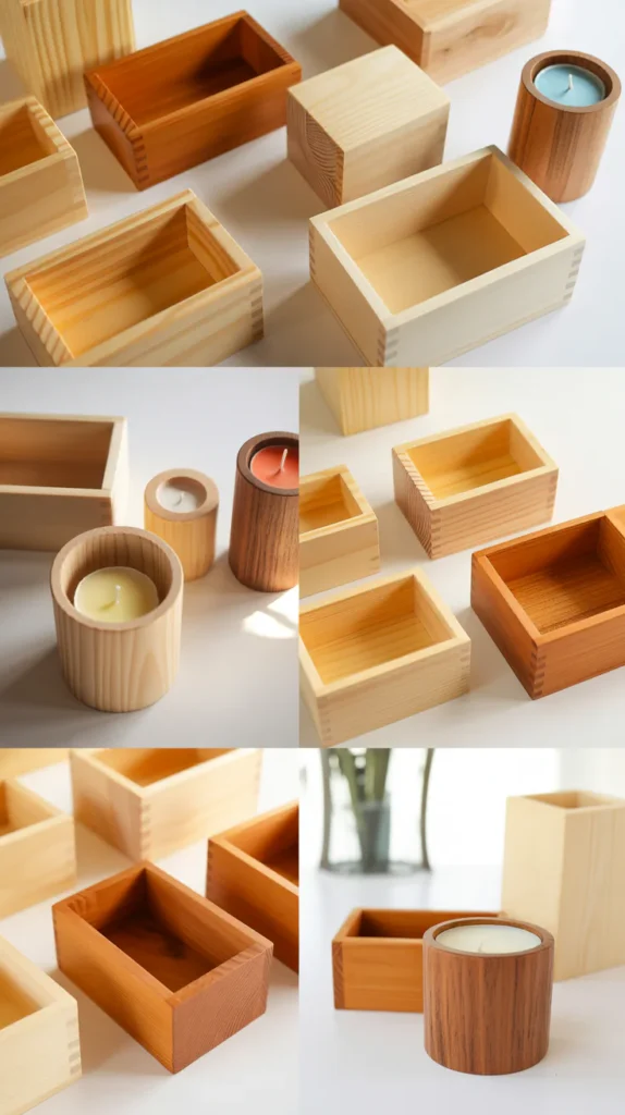 Wooden Candle Boxes