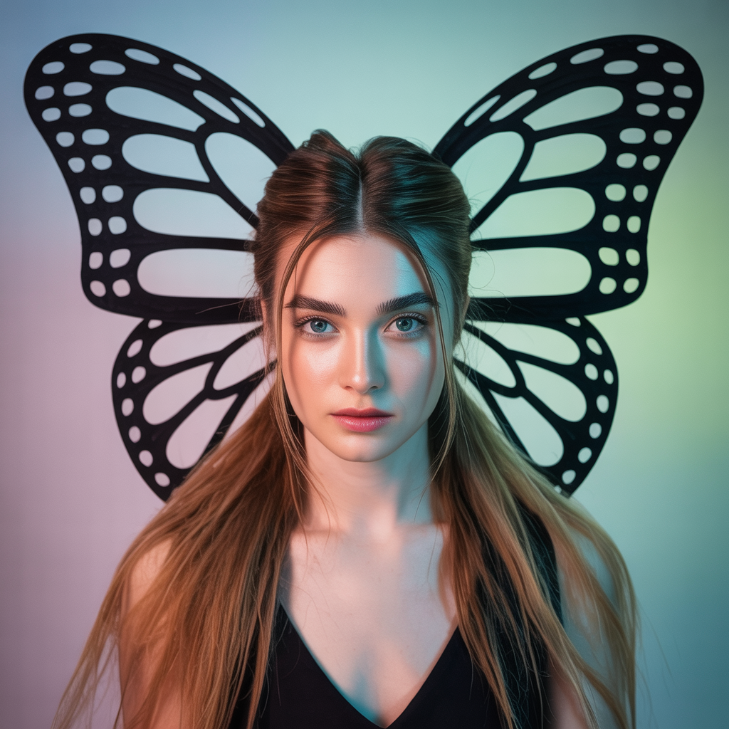 Butterfly with Layered Ponytail for Added Body