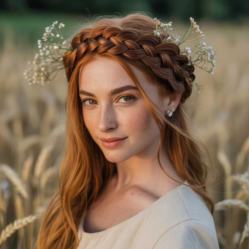  Half-Up Braided Crown