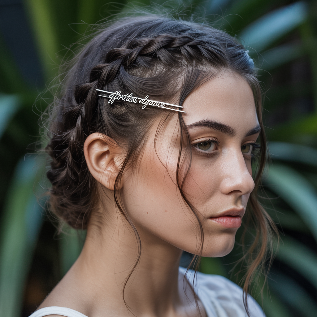 Interwoven Braids Updo: Artistic and Detailed