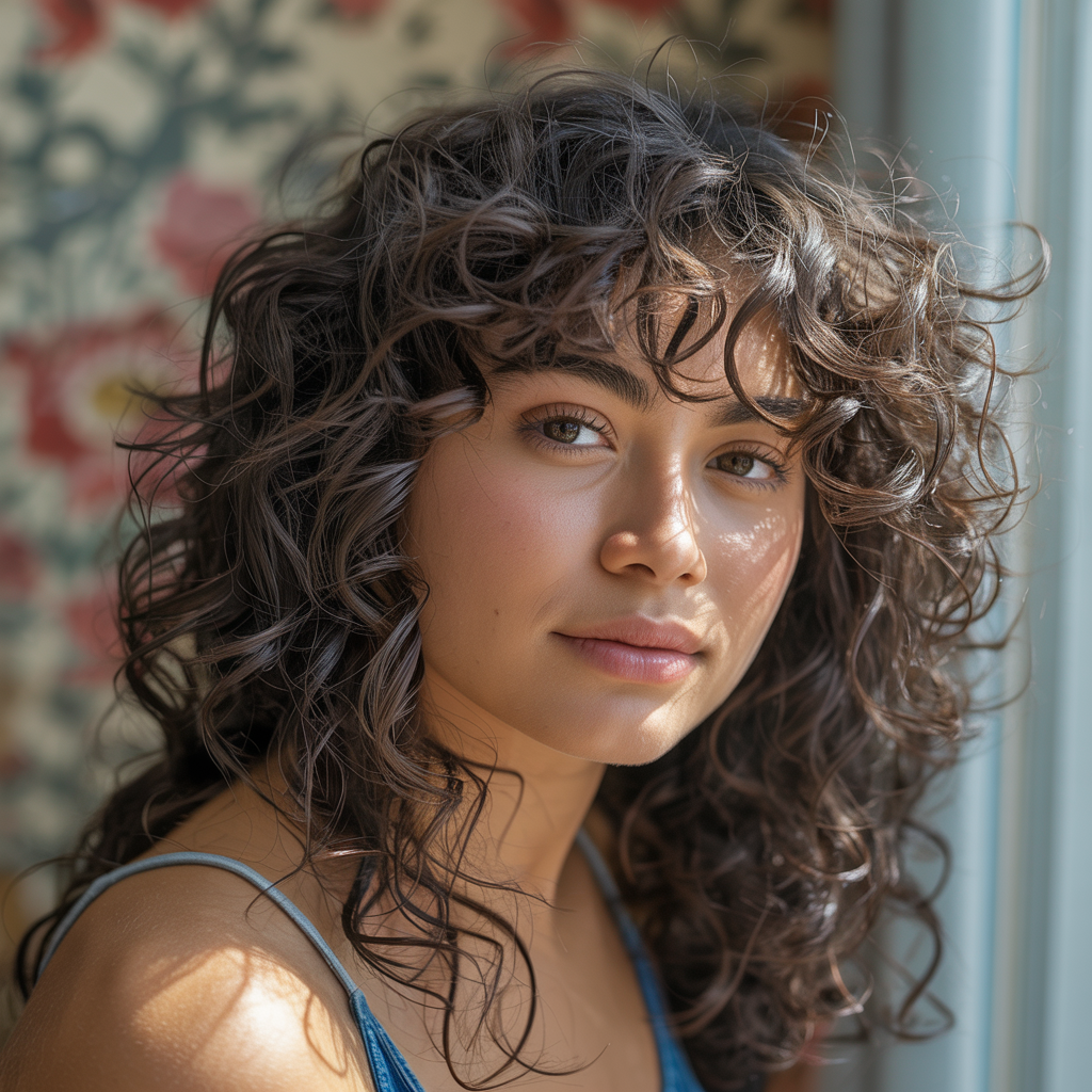 Bouncy Curly Butterfly with Tousled Texture