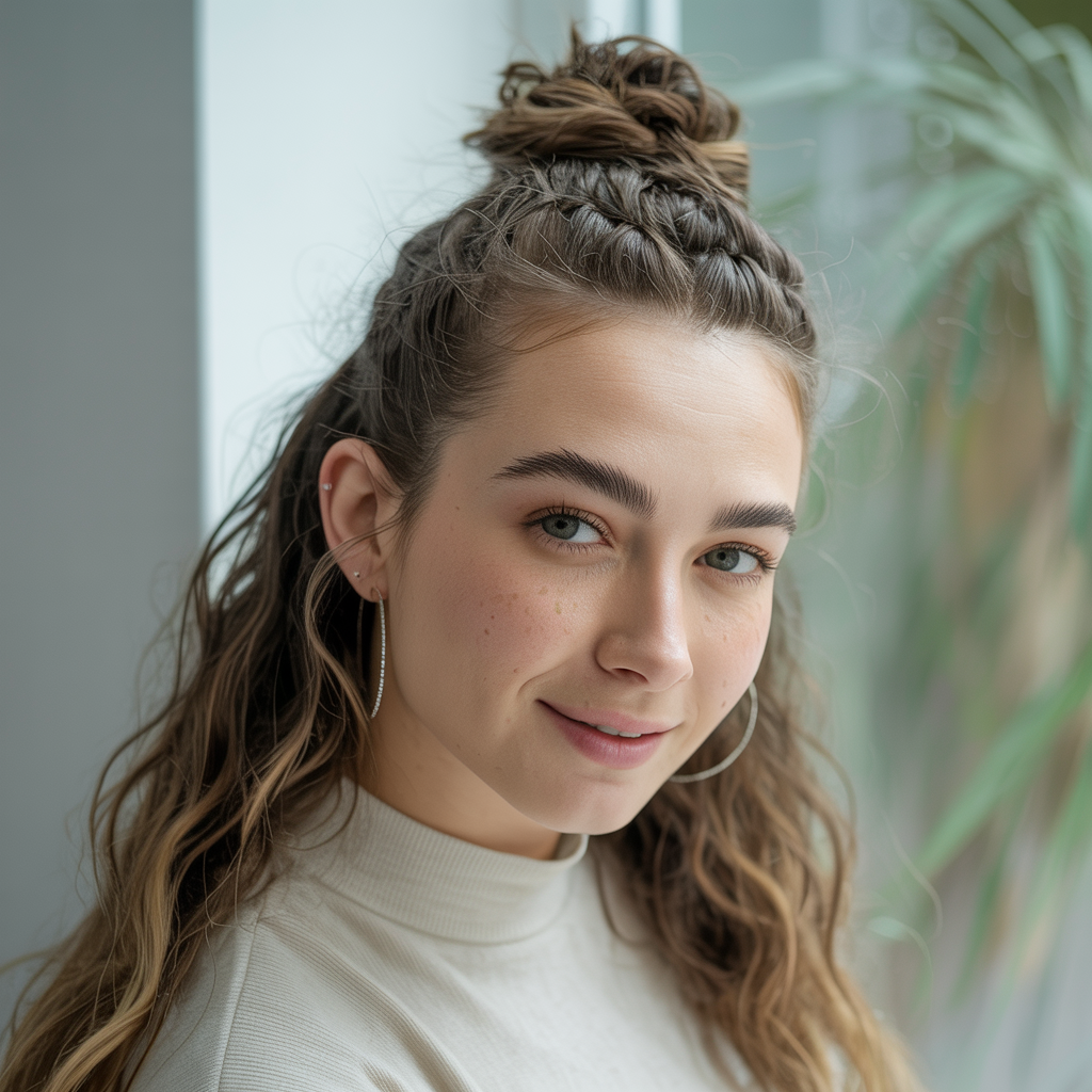 Messy Braided Bun