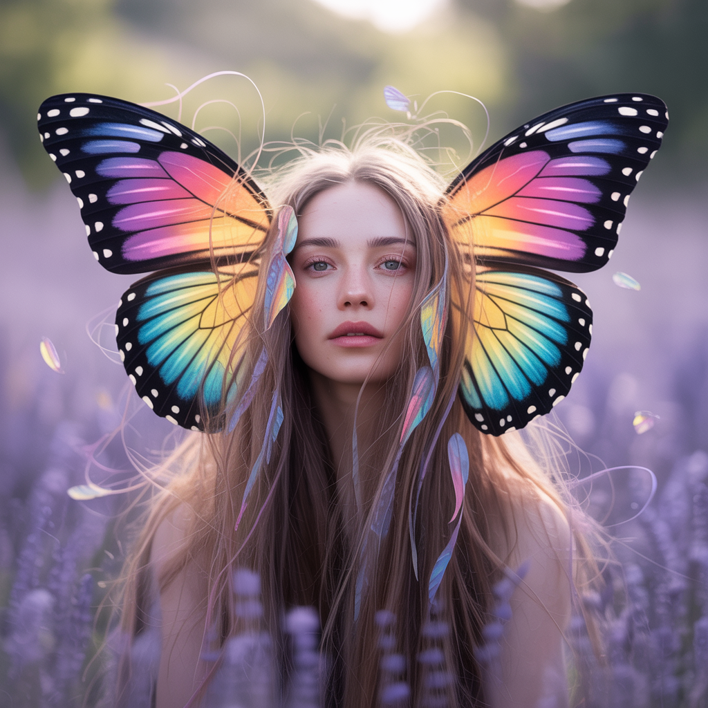 Butterfly with High-Contrast Layers and Color