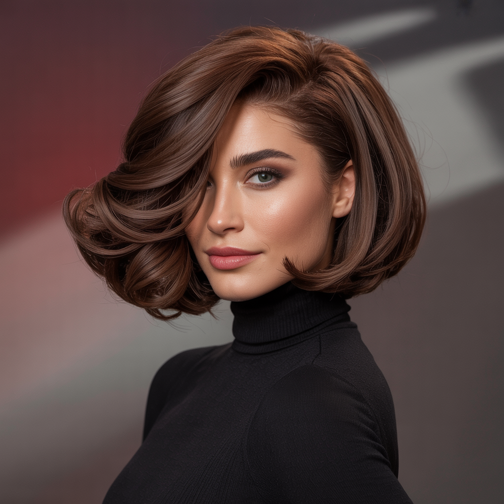  Short Bob with Soft Layers and Highlights: Bright and Youthful