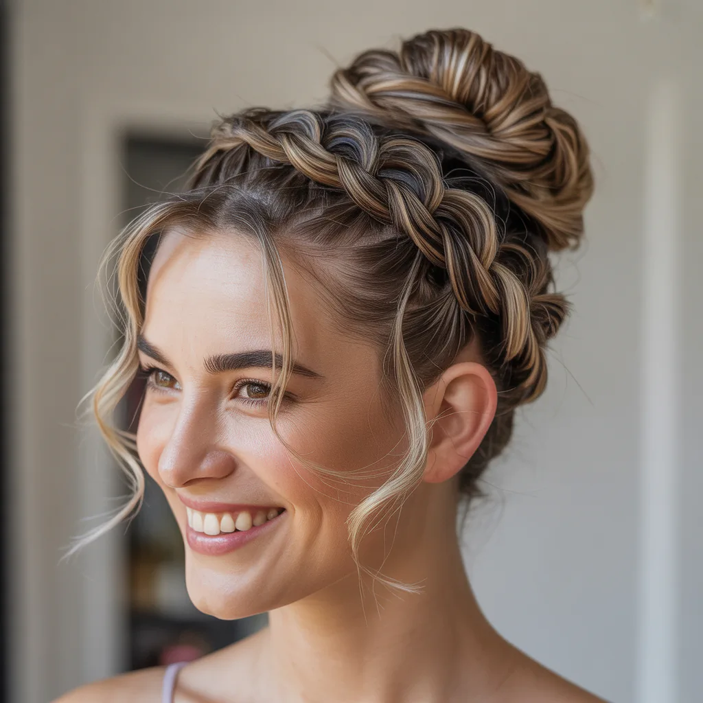 Faux Braided Bun