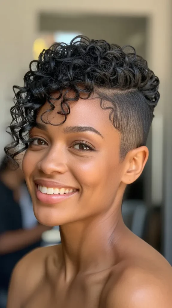  Tapered Cut with Defined Curls