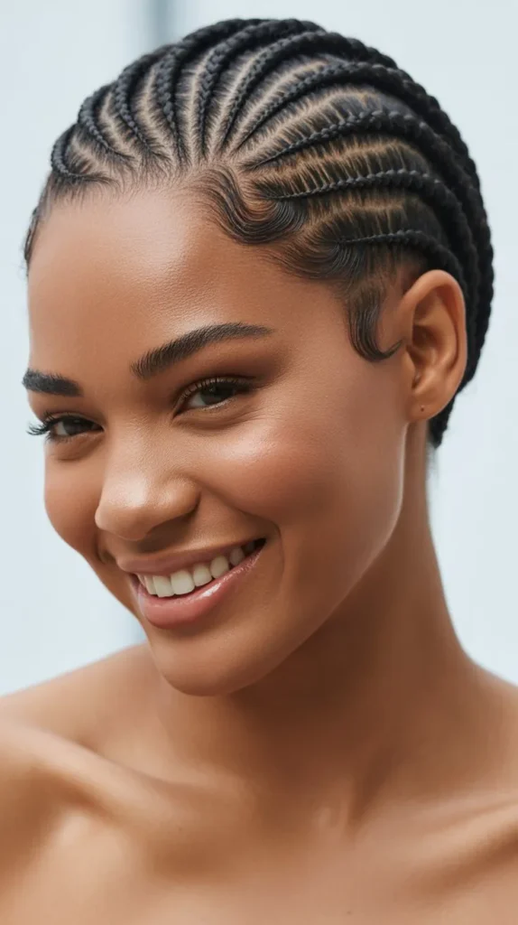 Cornrowed Front with Short Back