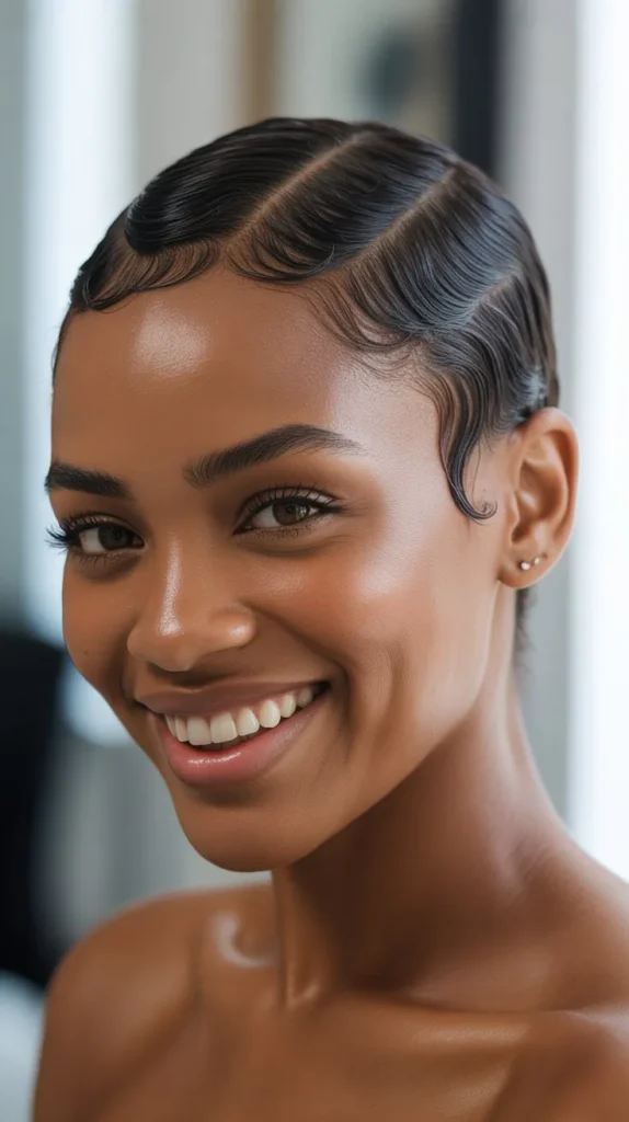 Glossed Crop with Weave Accent
