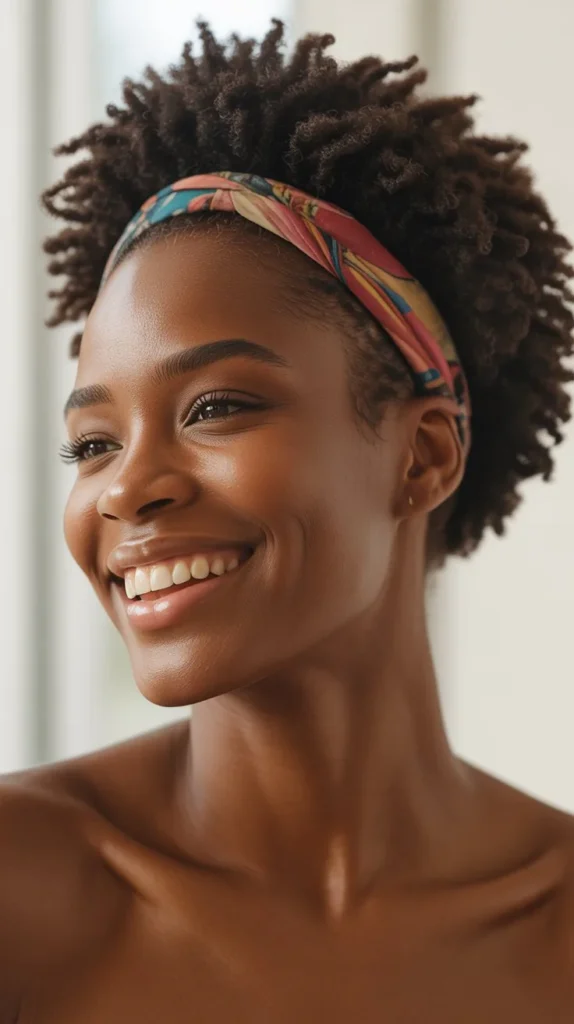  Short Fro with Hairline Scarf