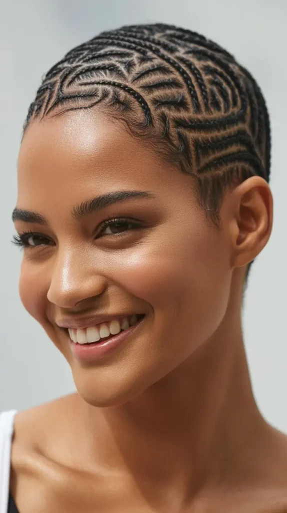 Short Pixie with Micro Braids